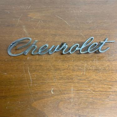 Vintage Chevrolet Car Fender Emblem Nameplate 