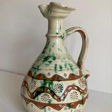 Vintage Tito Ubeda Spanish Pottery Wine Pitcher Water Pitcher Wine Decanter 