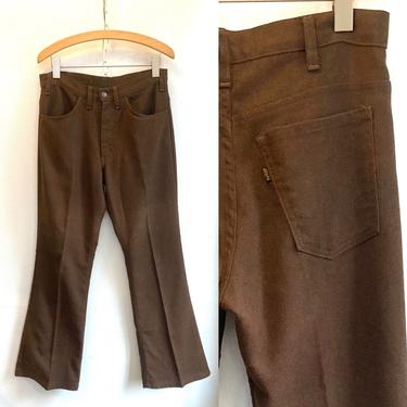 Vintage 70’s LEVIS STA PREST Boot Cut Pants Jeans / Black Label 