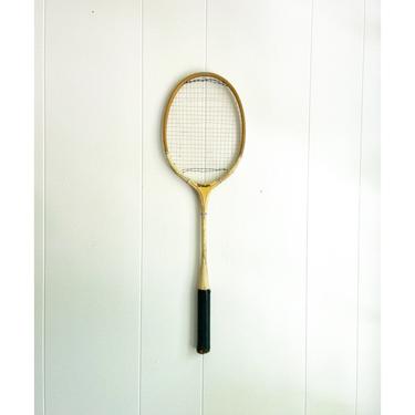 Vintage White Wilson Stylist Badminton Racket, Wilson Sporting Goods Co., Made in USA, Wall Decor Sports Bar Game Room 