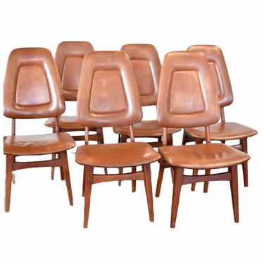 Free Shipping Within Continental US - Vintage Danish Modern Dining Chairs Set Of 6 