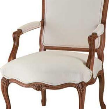 BEFORE FRAME - made to order custom upholstered French style accent chair - Made to order from American built hardwood frames 