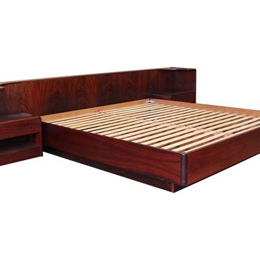Danish Rosewood King Size Platform Bed 