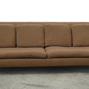 Vintage Mid Century Modern Brown Sofa Couch Folke Ohlsson for DUX Style 