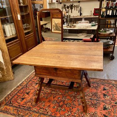 Antique Swiss Money Changer Sliding Top Table | Kitchen Table | Island | 18th c.
