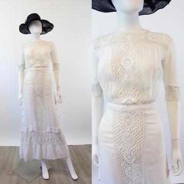 1900 LINGERIE antique edwardian dress xxs | new summer 