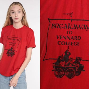 Vennard College Shirt 90s Christian Tshirt College T Shirt Red Vintage Graphic Tee 1990s Screen Stars Medium 