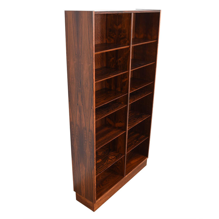 Danish Rosewood Tall + Slim (42.5&#8243;) Adjustable Shelf Bookcase