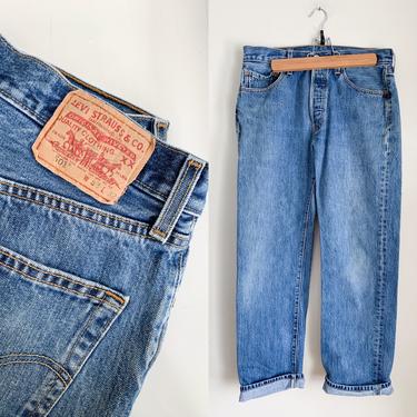 Vintage 1990s Levis 501 Jeans button fly / 31&quot; waist (33/32) 