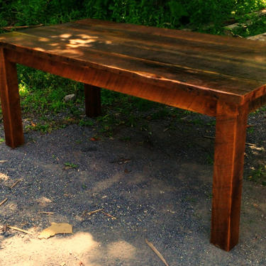 Primitive Farmhouse Table from Antique Reclaimed Wood 