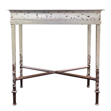 Silver Leaf Tray Style Accent Table 