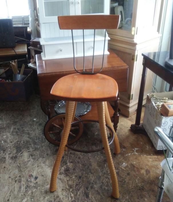 Rustic Farmhouse Chair Pitchfork Counter Height Chair