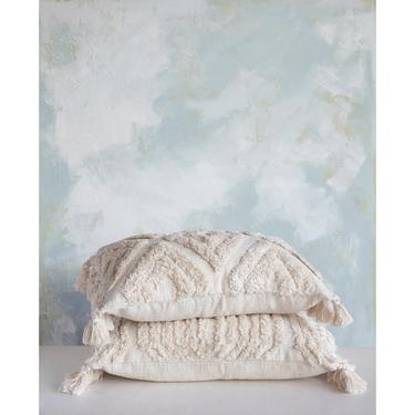 Creamy Boho Lumbar Pillow, multiple styles