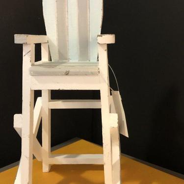 Decorative Mini Beach Life guard Chair - white