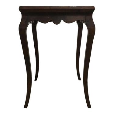 Transitional Dark Textured Wood Finished Side Table