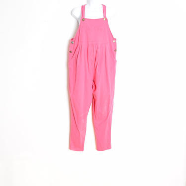 vintage 90s jumpsuit pink knit babydoll overalls romper one piece outfit M L clothing 