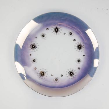 Vintage Iridescent Sunburst Plate 