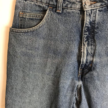 Blue jeans~ 90’s high waisted Gap denim~ made in ISA~ 100% cotton~ mom jeans~  Stone washed~ size 30” waist 
