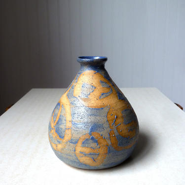 Vintage Studio Pottery Weed Pot by Australian Potter Joan Sayers - Mid Century Modern Pottery - Vintage Art Pottery - MCM Ceramics 