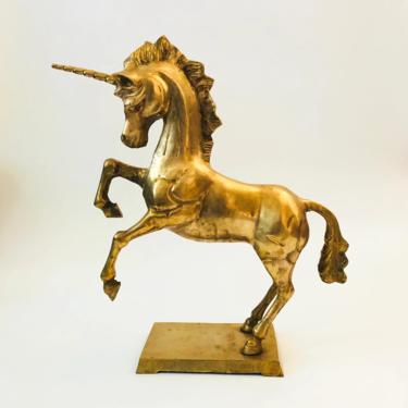 Extra Large Brass Unicorn / 17.5&amp;quot; Tall 