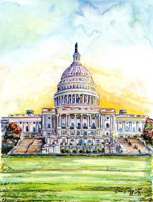 Morning Light on the Nation’s Capitol by Cris Clapp Logan 