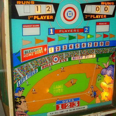 SOLD. Bulls Eye Baseball Vintage Pinball Machine