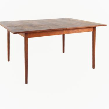 John Stuart for Mount Airy Style Mid Century Walnut Dining Table with Leaf - mcm 