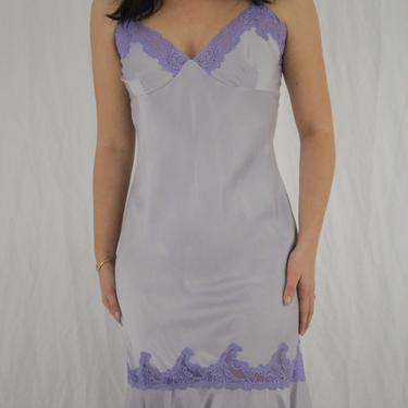 Vintage Victoria’s Secret Lavender Silk + Lace Slip Dress - Medium 