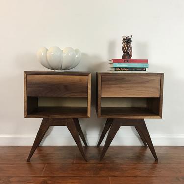MID CENTURY Modern Style Pair -Both Available- of Nightstands 