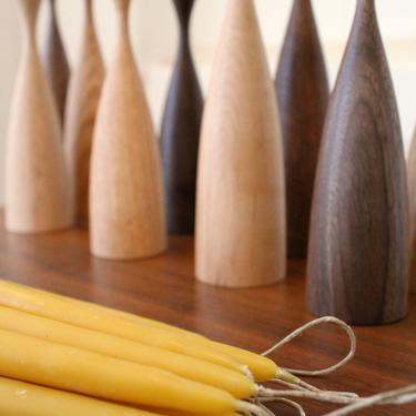 Hand-dipped Tapered Beeswax Candles 