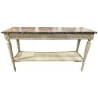 18th Century Louis XVI French Carved and Painted Console