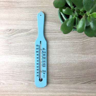 Wooden bath thermometer - vintage bath water temperature gauge 