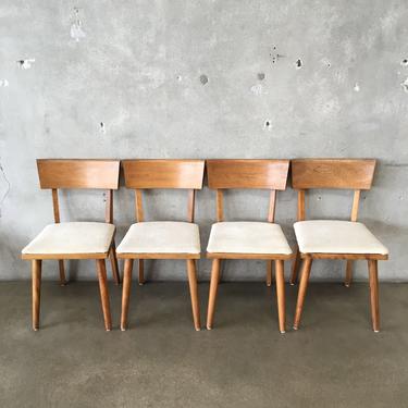 Set of Four Mid Century Russel Wright for Conant Ball Dining Chairs