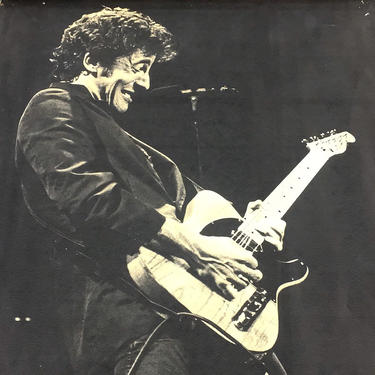 Vintage Bruce Springsteen Poster 1980s Retro Size  21x17 Black + White Image + On Stage + Performing + The Boss + Music + Home + Wall Decor 