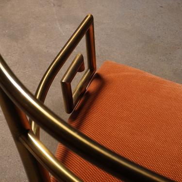 Mastercraft Brass Greek Key Lounge Chair 