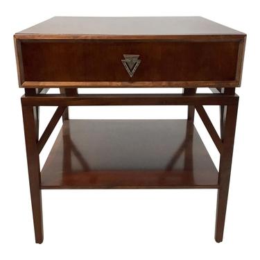 Modern Mahogany Finished Tray-Blen End Table