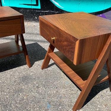 Mid Century Style Sculptural Night Stands 