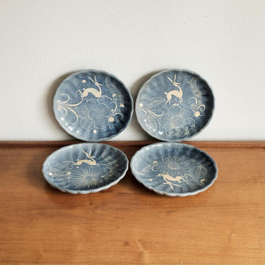 Blue plates Made in Mexico - Set of 4 