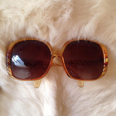 Vintage 70s 80s Oversized Christian Dior Sunglasses Designer Sunnies Shades Novelty Classic Chic Granny Bug Eyes Large Iconic Boho Bohemian by InAFeverDream