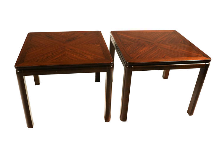 Pair Mid Century Lane Rosewood Side Tables 