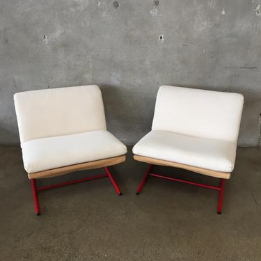 Pair of Italian Mid Century Tubular Chairs