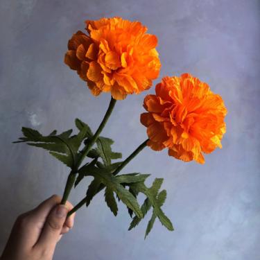 Crepe Paper Marigold -- Paper Flowers for Weddings - Home Decor - Floral Wholesale 