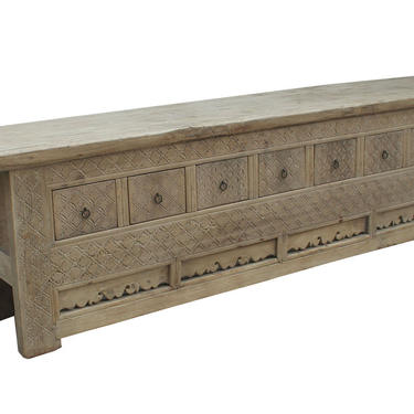 Antique Low Hand Carved Console from Terra Nova Designs 