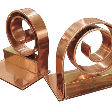 Chase  Copper Spiral  Bookends