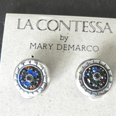 Vintage Mary Demarco Unworn Rhinestone Earrings NWT 