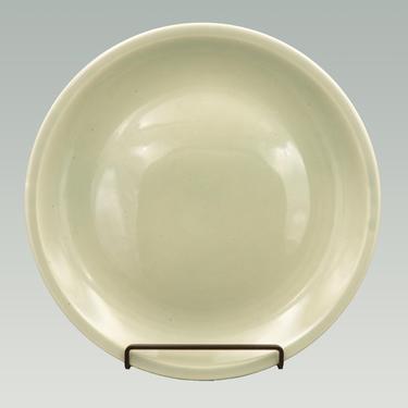 Paden City Greenbrier Gray Chop Plate | Vintage West Virginia Pottery Round Serving Platter 