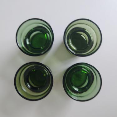 Dansk Green Glass Votives 