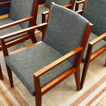 Modern Cherry Frame Dining Chairs 