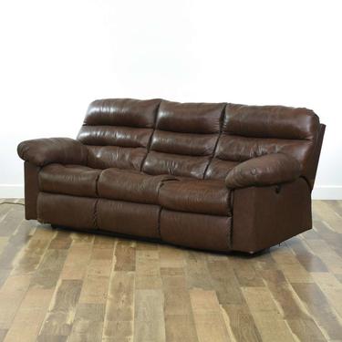 Ashley Furniture Contemporary Brown Recliner Sofa