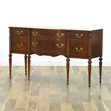 Antique Empire Revival Sideboard Buffet W Fluted Legs